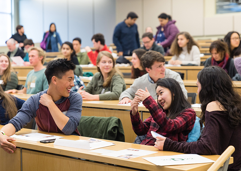 A photo of students during a Dimensions event
