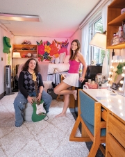 A photo of roommates Aleaokalani "Alea" Kahele '27 and Olivia Ajdler '27 pictured in their room
