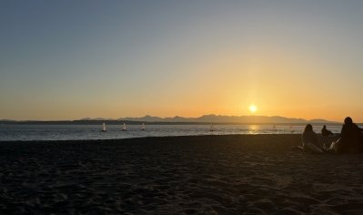 Sunset on the beach - logically this is probably a Seattle beach