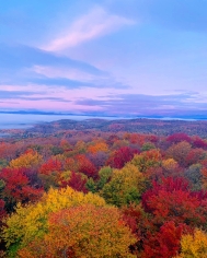 Fall foliage from Gile Mountain in Norwich, VT