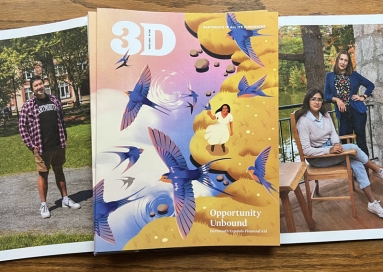 An image of the cover and inside pages of the September 2022 issue of 3D Magazine