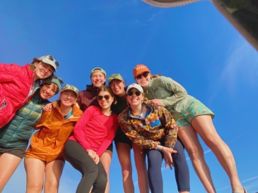 Smiley, sweaty hikers!