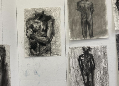 Some drawings in the studio