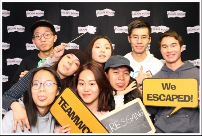 At the Photo Booth after the Escape Room