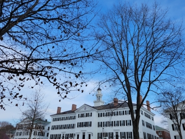 Dartmouth Hall through dry branches