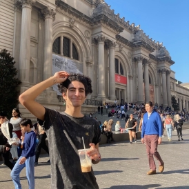 Antonio in front of the MET