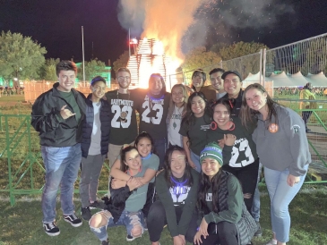 Here's Gabe with a lot of the Class of 2023's Native students! Gabe Gilbert at Homecoming with NAD 23s