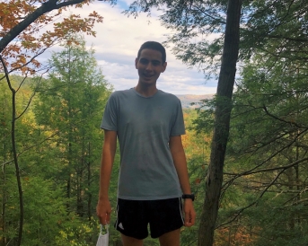 Me smiling near one of the vantage points.