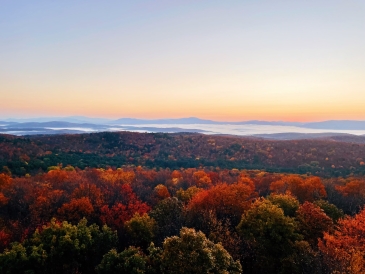 Views from Gile tower on an early fall morning Views from Gile tower on an early fall morning