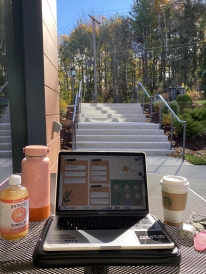 My study set up on campus!