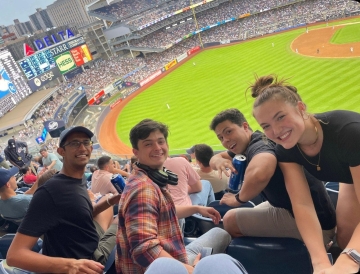 Me and the interns at a baseball game!