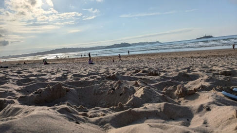 This is a picture taken on a Friday afternoon on the Somo beach which is near Santander.