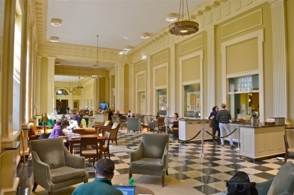 A photo of Baker Lobby at Dartmouth College.