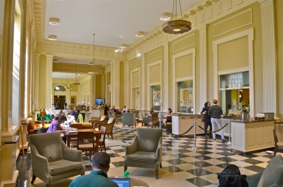 A picture of Baker Lobby at Dartmouth 