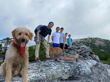At the top! Lab Hike