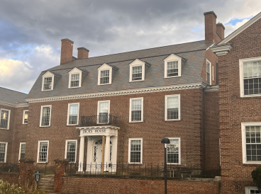 Picture of a New England style brick building, Dartmouth's on-campus medical center Dick's House