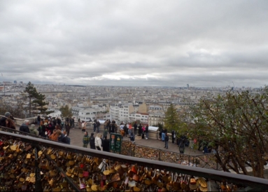 A picture of the view of Paris from the Sacré-Cœur Basilica.