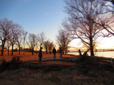 My friends and I by the Mississippi River during COVID-19