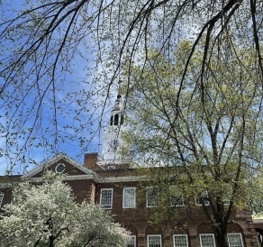 a partial view of Baker Library, Dartmouth College