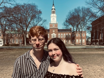 Leah and Myself with Baker Library