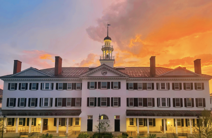 Dartmouth Hall in Sunset