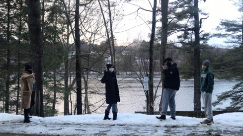 Gabriel and friends at the river