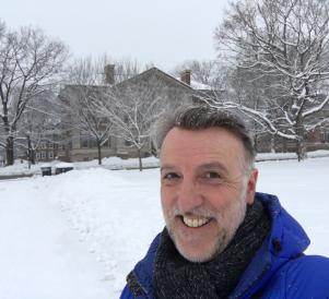 Lee on snowy campus