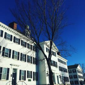 Dartmouth Hall against blue sky