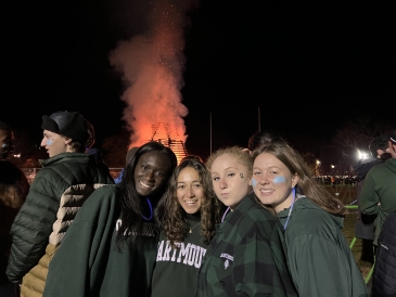 My friends and I at the Homecoming Bonfire
