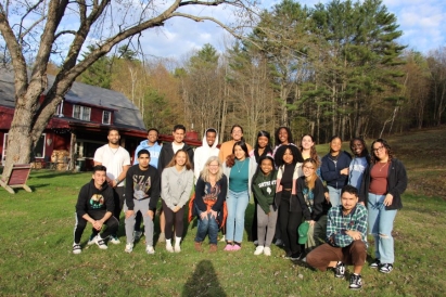 A group picture of the Pathways to Medicine Scholars outside the Inn.