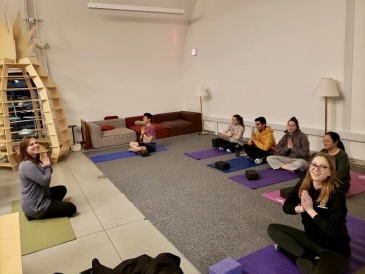 Yoga at the Onion