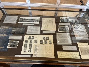 A historical exhibit at Rauner Special Collections Library
