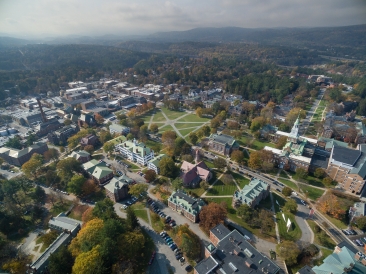 Aerial view of the campus