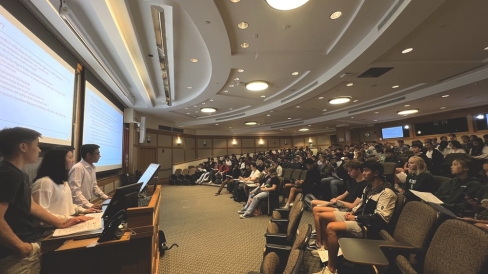A photo of a lecture hall at Dartmouth 