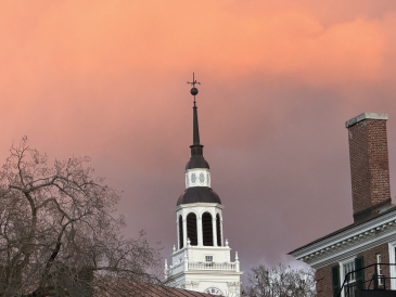 Baker Berry Tower looking incredible in the sunset