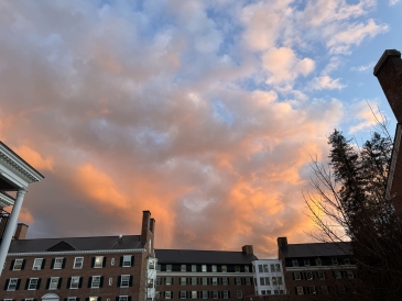 Mclane Hall looking beautiful during sunset