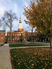 A photo of Baker Berry Library during the 2020 fall term.