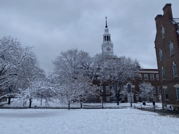 Baker in the snow