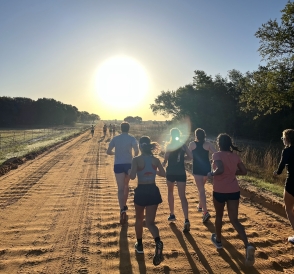 Early morning run with the triathlon team in Orlando, FL