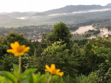 A view from the top of a Mountain in Mandalay, Myanmar