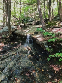 A waterfall spotted during the hike.