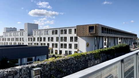 Gray apartment complex in Copenhagen