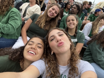 Friends at a Dartmouth football game