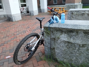 My Mountain Bike at North Park Dorm Cluster on the brick patio area