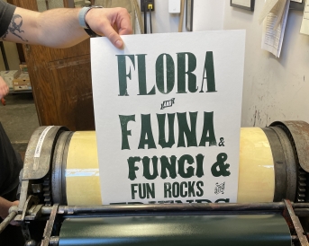 a picture of the flora and fauna poster while printing