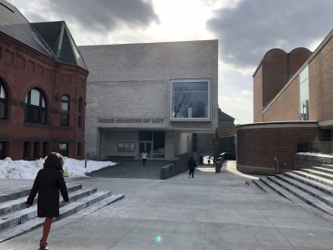 The outside of the Hood Museum at Dartmouth College.