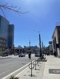 A photo of a street in Toronto