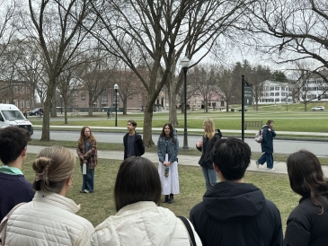 Tour guides giving introductions