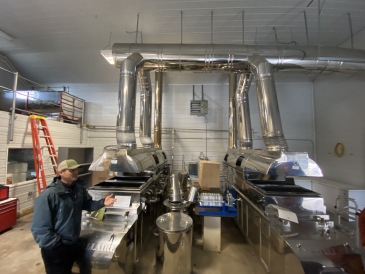 Maple evaporator pans at Proctor Maple Research Center, VT