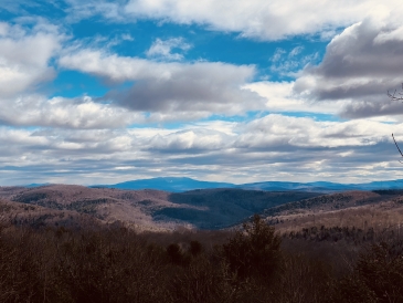 Panorama of NH mountains with mount Moosilauke looming in the background.